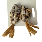 Wholesale natural burlap fabric plush golden fish set love felt soft plush cat toy