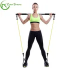 Bar Resistance Zhensheng Exercise Bar Fitness Pilates Bar With Resistance Band