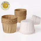 Compostable packaging products 2oz take out sauce cup eco friendly biodegradable paper cup for coffee