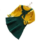 New 2019 winter autumn spring fashion korean baby kids skirt clothes cotton dress sweater two piece set girl clothing