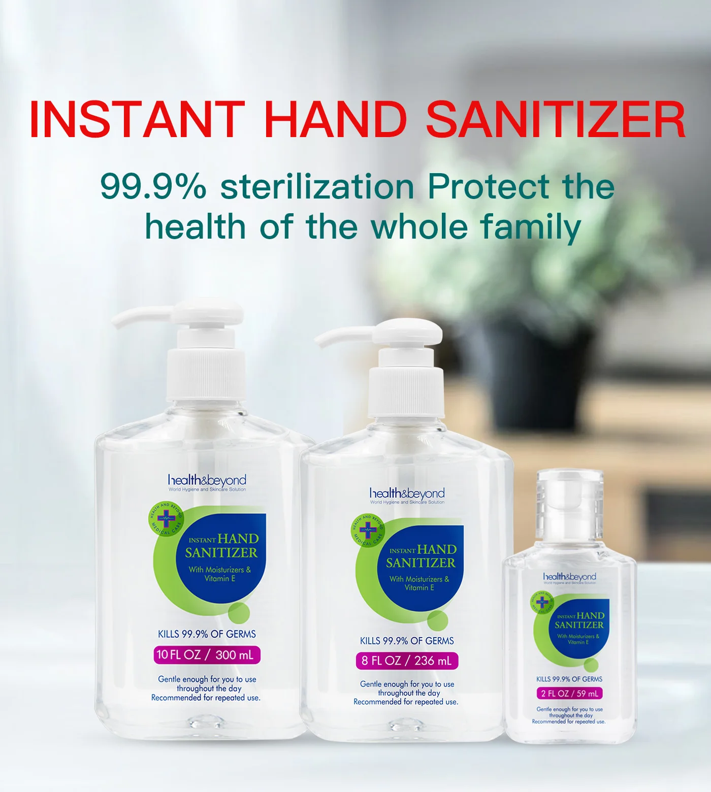 59ml 2oz medical use waterless 75% alcohol hand sanitizer gel