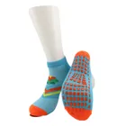 Custom adults trampoline park grip socks anti slip in royal blue grip socks trampoline pilates pilates custom grip socks
