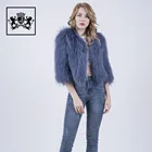 wholesale price luxury fur coat winter ladies fashion knitted raccoon fur coat