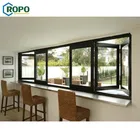 AS2047 Price High Quality Powder Coat Wooden Color Aluminum Bifold Windows