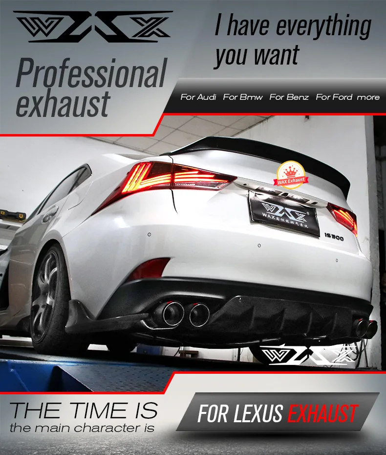 Exhaust Muffler Pipe Catback Upgrade Valvetronic Exhaust System For Lexus ES IS GS CT200H 2011-2021