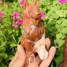 Hand Wholesale Crystals Jade Wolf Crystal Hand Carved Jade Wolf Carving Crafts