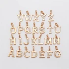 32339 Xuping SET 14k gold alphabet pendant charms, custom diamond letter pendant jewelry