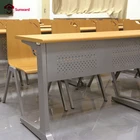 Study High Quality Study Desk Chairs For Students Steel Aluminum Frame School Table Wooden Furniture