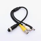 4 PIN Aviation Cable aviation connector cable Aviation To RCA DC BNC 3 in 1 Cable For Backup Camera DVR
