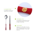 cutlery set of chopsticks and spoon for wedding guest gifts
