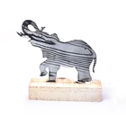 11165 home accessories house room decor Christmas decoration wood metal iron animal elephant