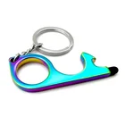 Key Keychain Door Opener Hot Sales Hand Free Touchless Open Door EDC Key Chain Colorful Keychain Door Opener