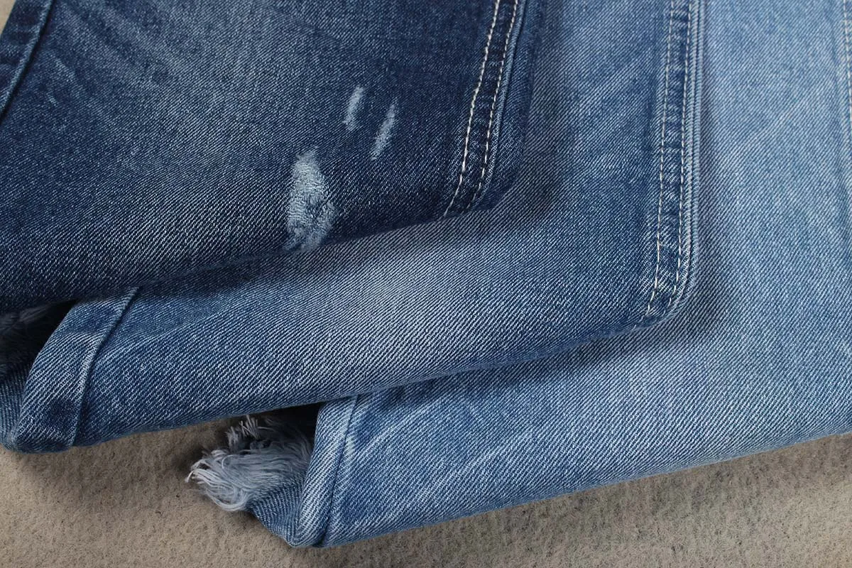 100% Cotton Denim Fabric with 3/1 Right Hand Twill and 10 X 10 Construction for Jeans in 58/60" Width