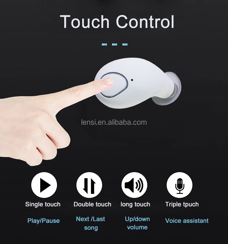 LENSI I12 S9 TWS High Quality Binaural Microphone True Wireless Earbuds With Charging Case - ANKUX.COM