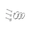 Gaby 20G 316L Stainless Steel Luxuery Amazon hot sale Twice Test Before Packaged Nose Pin/Stud/Hoop Set Piercing
