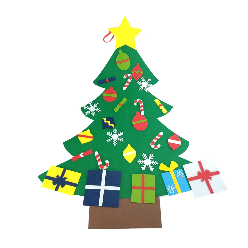 3d diy felt christmas tree with ornaments