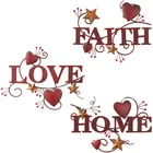Metal Wall Art Plaquemetal Set Of 3 Metal Country Wall Art Home Faith Love Home Decoration Wall Art
