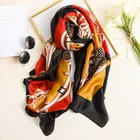 Wholesale 2020 hot sale turkish silk scarf high quality 4 colors luxury brand magic pure floral print silk scarf wrap shawls