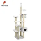 Multiple Fancy Sisal Fabric Cat Travel Carrier Tree