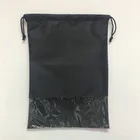 Square Custom Shoe Storage Dust Bag/ Clear Waterproof Packaging Bags/ Nonwoven Polyester Drawstring Bag For