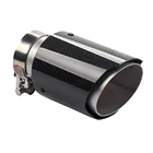 Desbecan Carbon Muffler Tip End Pipe Car Stainless Exhaust Tail Pipe