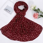 Factory hot selling hijab chiffon scarf fashional low price Islam small scarf with wave point