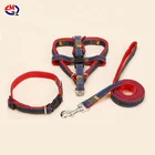 Pet traction rope cowboy chest strap dog leash and harness chest back dog leash dog traction collar set