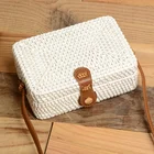 Handmade Round Square Women Handmade Woven Beach Bohemia Luxury Designer Handbags