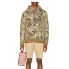 The factory price green cotton breathable mens hoodies with no zipper