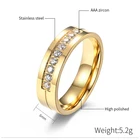 Titanium Ring Hot Sale Titanium Steel Diamond Couple Ring 18K Gold Plated Simple Wedding Ring Custom Jewelry