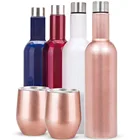 Customized Logo Stainless Steel Wine Tumbler Vacuum Wine Bottle Set