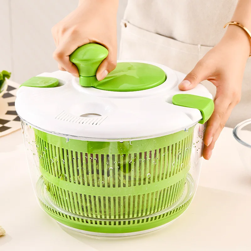 Plastic Manual Salad Spinner Vegetable Spinner Salade Spinner Colander