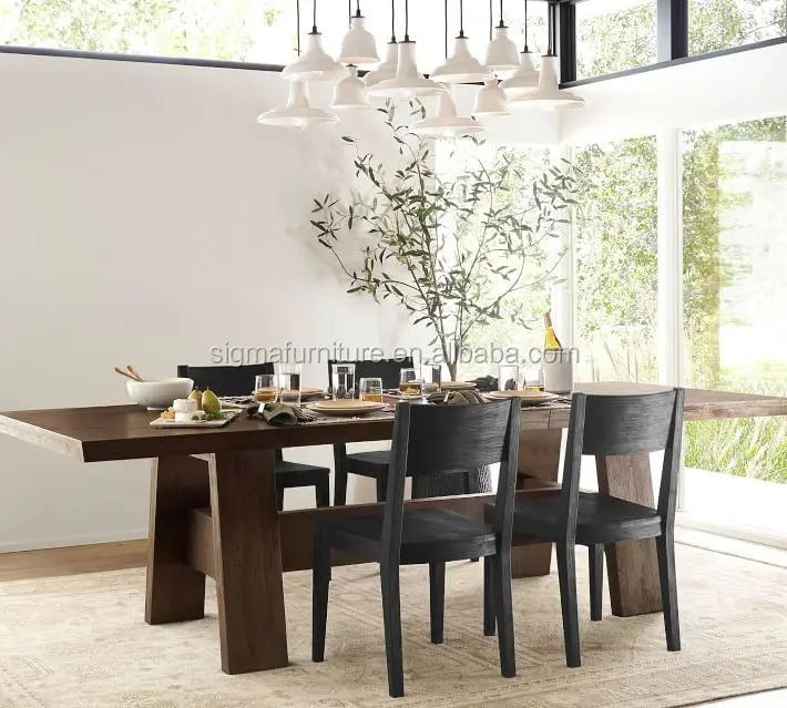 comfortable home kitchen furniture wood Madera Dining Table and Chairs dining set