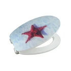 3d Family Toilet Seat 3d Customizable Design Mdf 3D Colored Hygienic Family Inus Soft Slow Closing Toilet Cover Seat