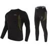 New Black Army Green Combat Tactical Fleece Warm Sport Thermal Underwear set for men