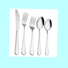 2019 Hot selling 6 Style Colorful Cutlery 5pcs/set Knife Fork Spoon Flatware Sets Stainless Steel Dinnerware Sets