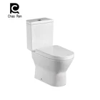 Cheap price s-trap p-trap wc washdown two piece ceramic toilet bathroom commode