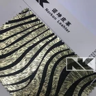V168 Metal film zebra PVC artificial leather for bags and shoes