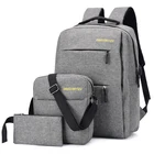 Osgoodway2 Top Fashion Cute Cheap 3pcs Travel Laptop Backpack Back to School Bag Set
