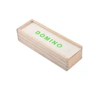 Dominoes Domino Dominoblack/customized Custom Colorful Wooden Dominoes Double 6 Green Domino Tiles With Wood Case
