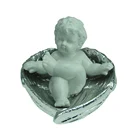 decorative silver ceramic angel wings design for christmas decoration