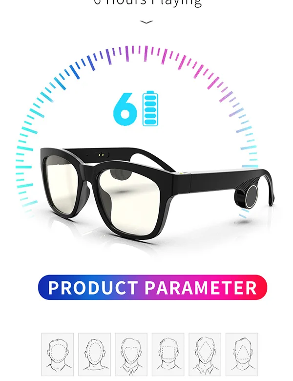 Bone Conduction Wireless Bluetooth Music Sunglasses Earphone Headset Headphone - ANKUX.COM