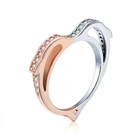 2019 New Designs Wholesale Exquisite Unique Heart Finger Ring With Crystal Sterling Silver 925 Jewelry