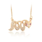 46537 xuping jewelry 18k gold snake chain pendant necklace+snake necklace jewelry