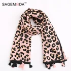 New Leopard Scarf Women Shawl Wraps Foulard De Dame Print Scarves Stole Scarves Ladies