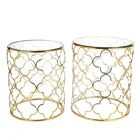 New Arrival Modern Simple Iron Round Wrought Coffee Table Living Room Sofa Side Glass Desktop Tea Table