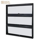 Aluminum Alloy Hand-operated window opener security glass doors and windows top hung window