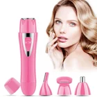 USB Rechargeable Electric Hair Shaver Nose Hair Eyebrow Trimmer With 4 Different heads