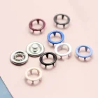 Factory price wholesale metal colorful painted five prong ring snap fasteners buttons for cloth