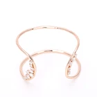 Fashion jewelry bracelet bangle for women real rose gold plated open cuff bracelet
